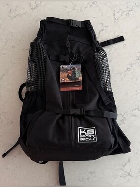 K9 Sport Sack AIR PLUS Dog Travel Backpack Carrier Size M Black - NEW